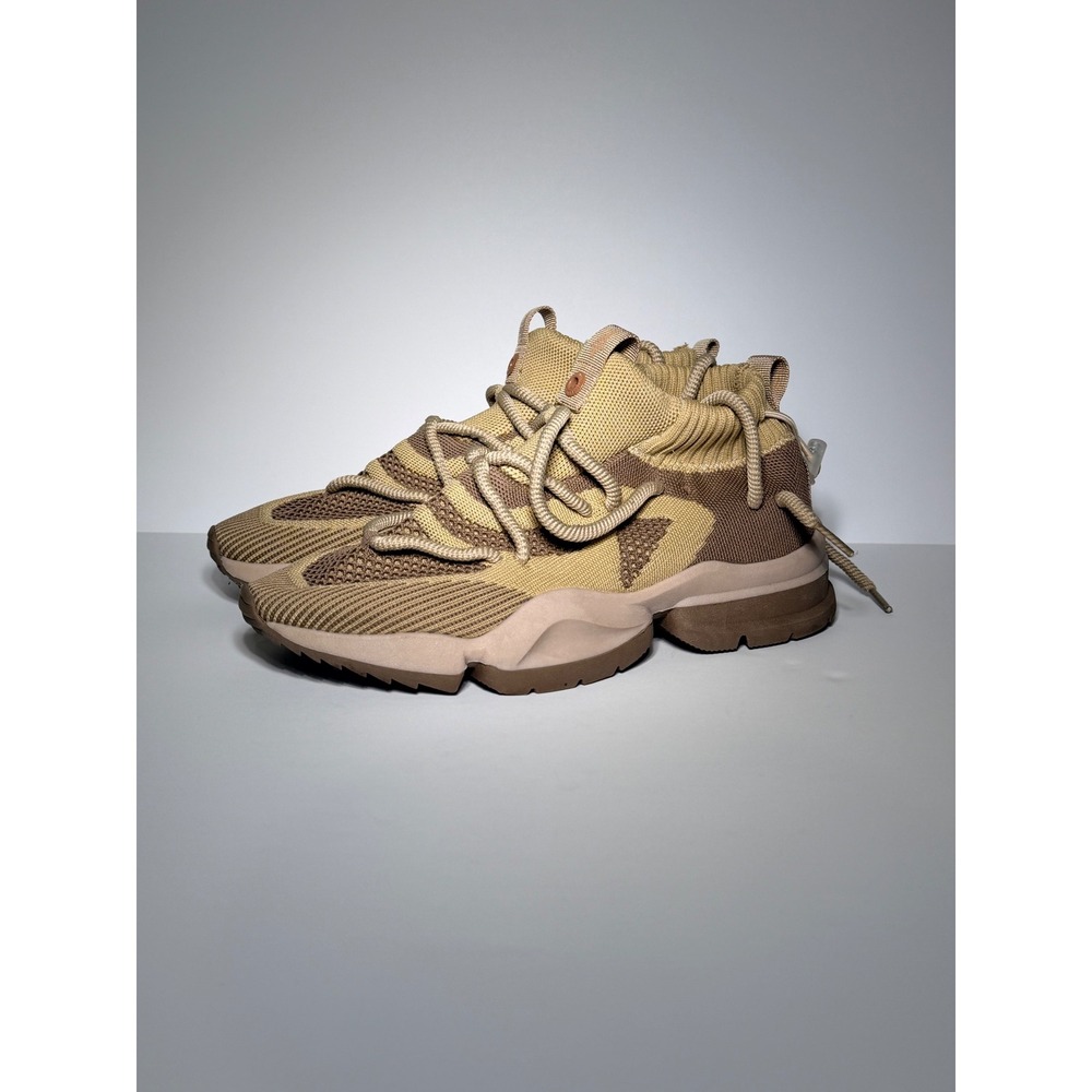 Sia Collective CV 0.02‎ Sneakers Mens 7 Womens 8.5 Tan Brown Knit Rope Laces